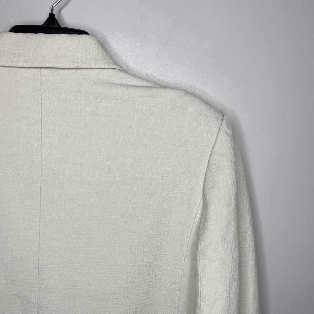TOTEME Blazer Womens Small S Cream Loreo Oversized Boyfriend Jacket Textured - Picture 8 of 9